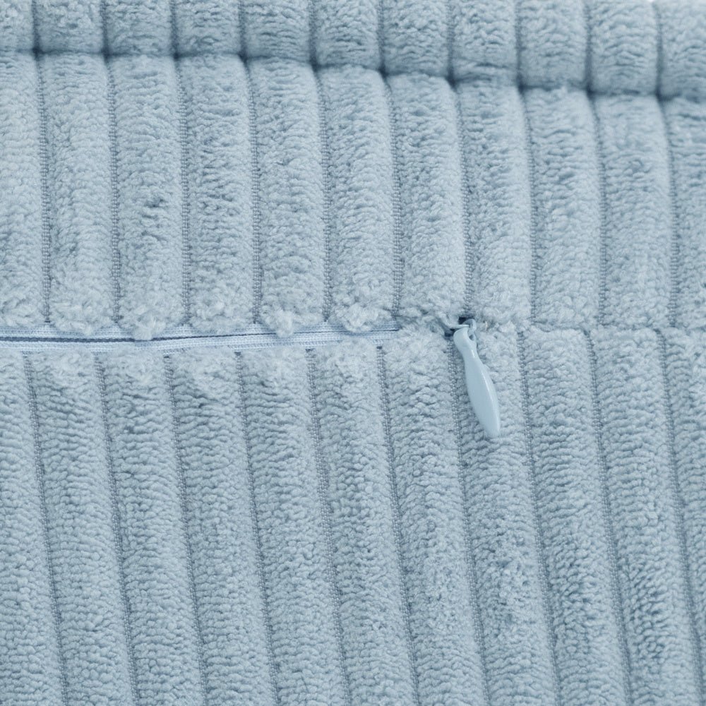 Chaise longue enfant, 150x60x25 cm, velours côtelé bleu premium - Plush Nest - myplayground