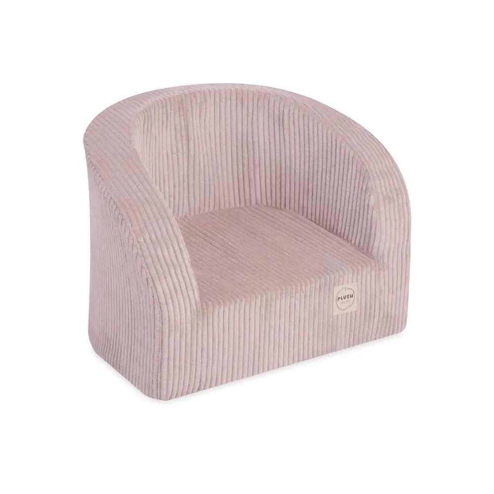 Fauteuil - rose clair, velours côtelé premium, fauteuil enfant - Plush Nest by Misioo