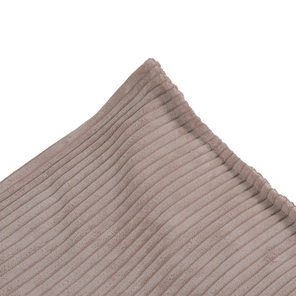 Pouf 60x60 cm - Coussin de sol, velours côtelé beige premium - Plush Nest - myplayground