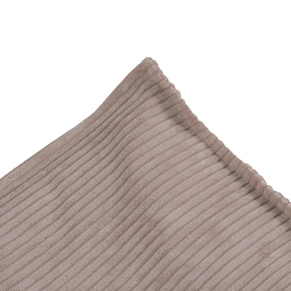 Pouf 60x60 cm - Coussin de sol, velours côtelé beige premium - Plush Nest by Misioo