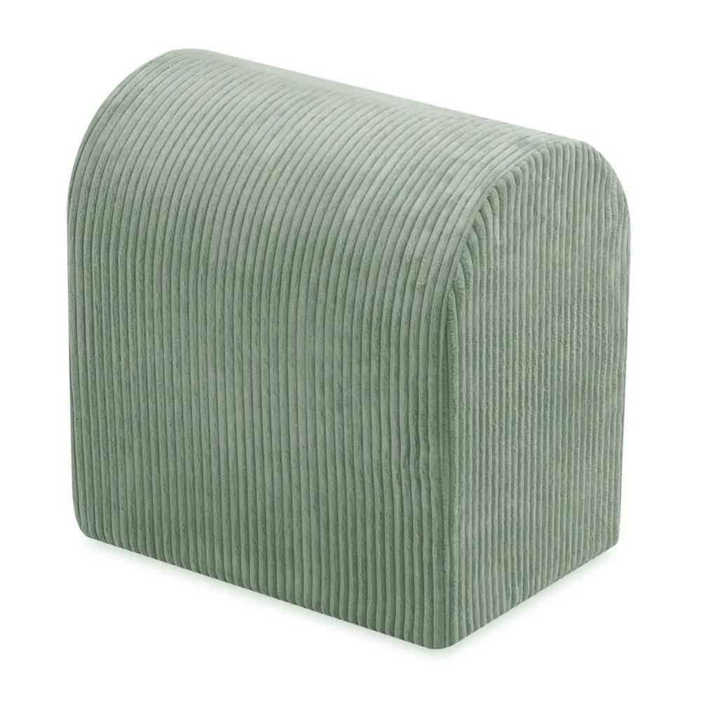 Château de terrain de jeu avec piscine +150 balles (perle, argent) – Velours côtelé vert premium – Plush Nest by Misioo