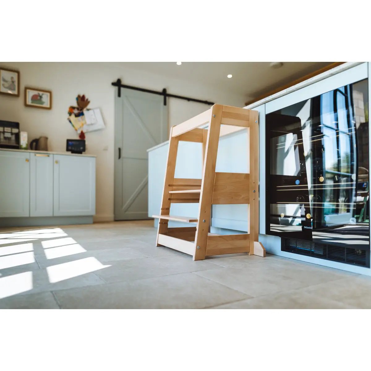 tiSsi® siblings / twin learning tower FELIX, growing with the child, solid beech NATURAL by tiSsi ® Familie beginnt mit uns™