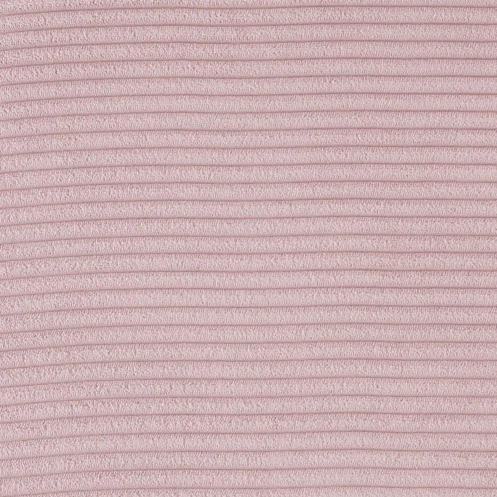 Pouf fleur 54x25 cm - Velours côtelé rose clair premium, forme de fleur - Plush Nest by Misioo