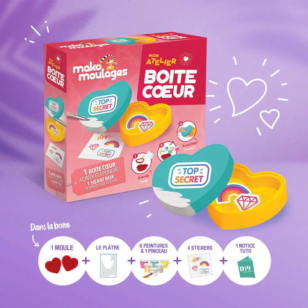 Mako Moulages - Mon Atelier Boîte Coeur - Mako Créations by Mako Créations