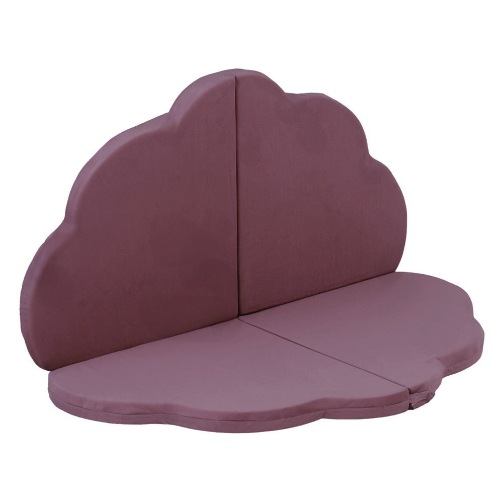 Tapis Fleur - 160x160x5 cm, velours lilas, tapis de jeu - Plush Nest - myplayground