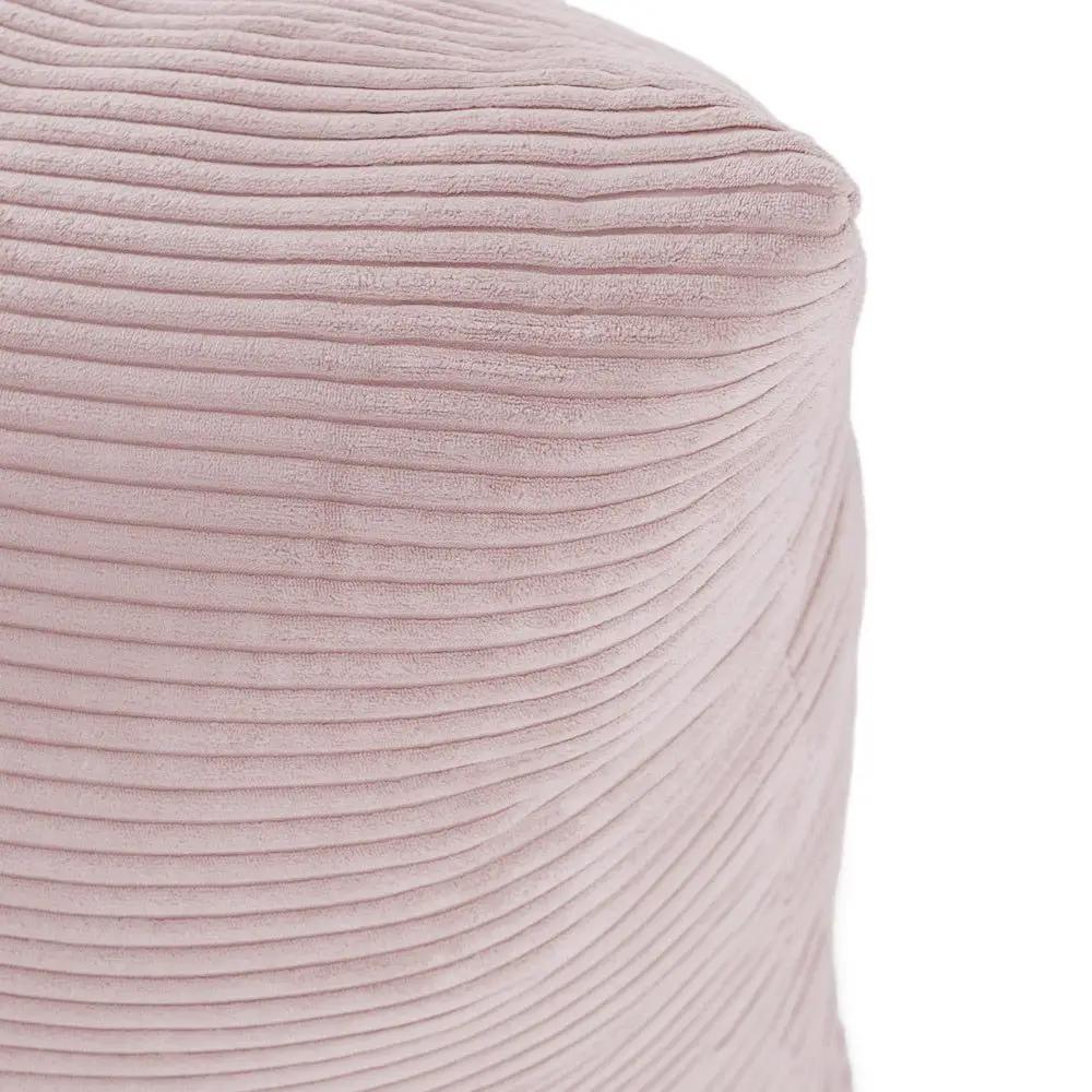 Pouf sac 120x80 cm- pouf en velours côtelé rose clair premium - Plush Nest by Misioo