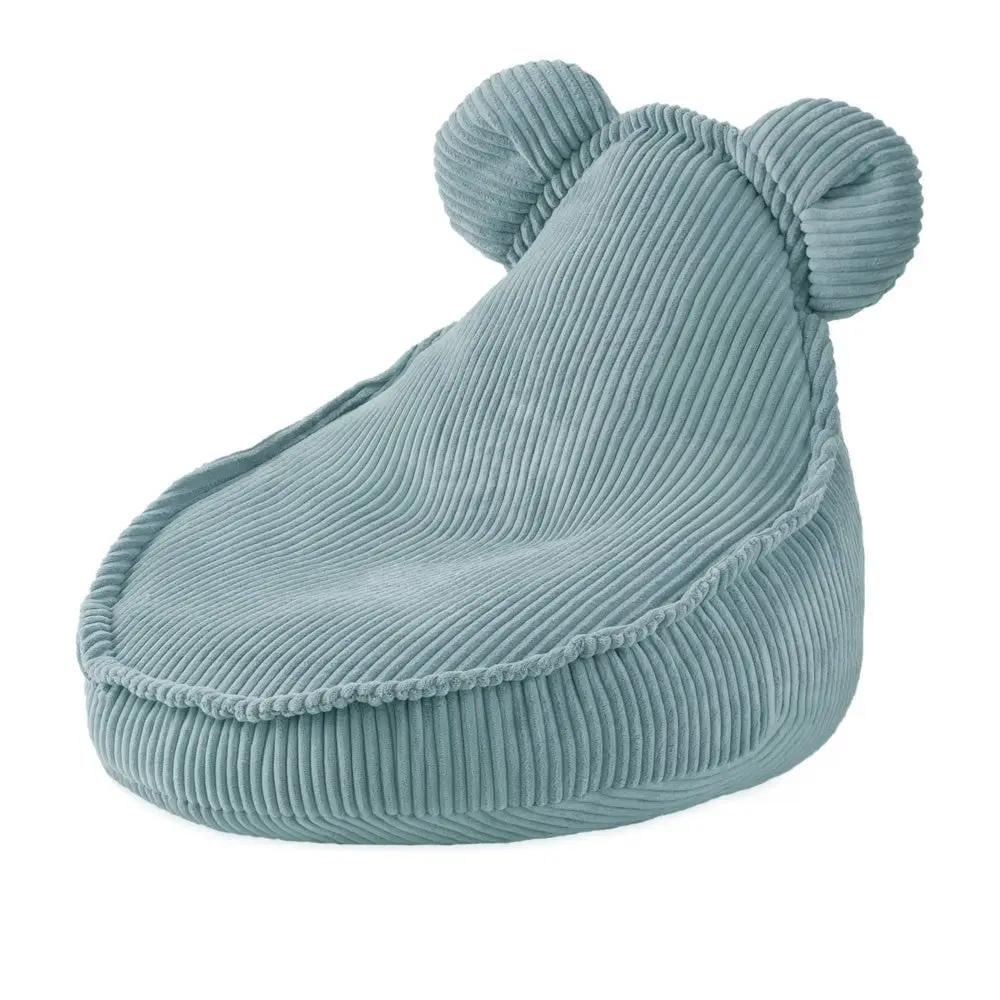 Fauteuil Huggy Bear - 68x45, bleu velours côtelé - Plush Nest by Misioo