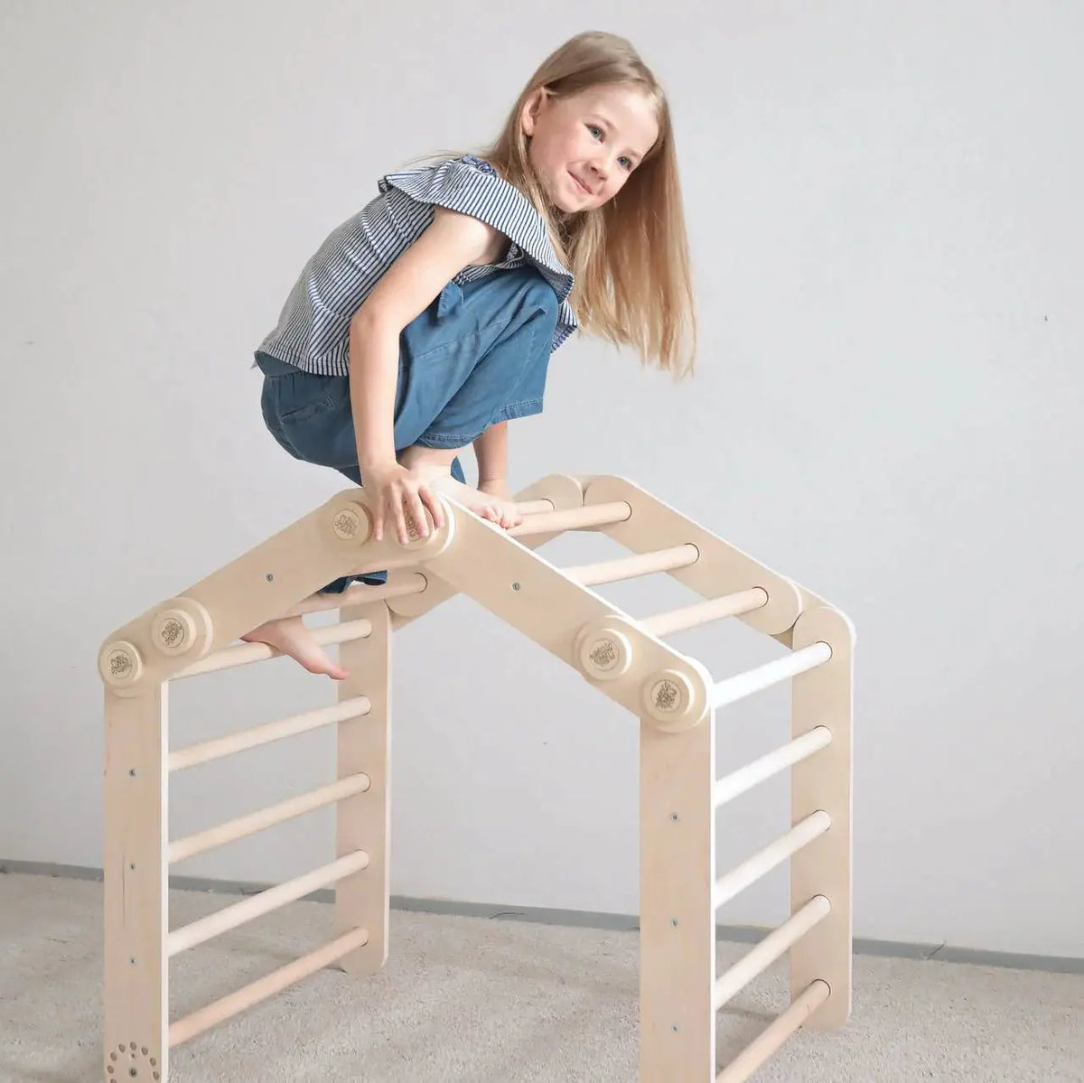 Ensemble d’escalade (set S) - bois brut (non verni), 18 à 24 mois - BusyKids by BusyKids