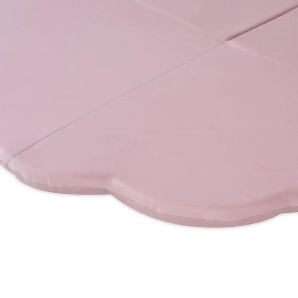 Tapis Fleur - 160x160x5 cm, velours rose, tapis de jeu - Plush Nest by Misioo