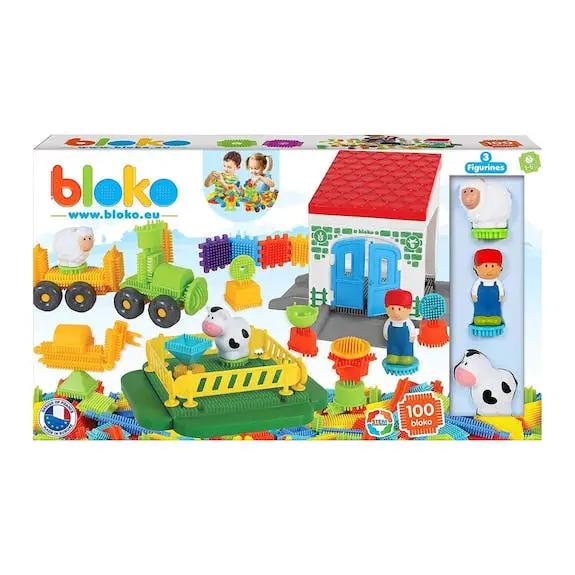 Coffret 100 Bloko + Ferme + 3 Figurines 3D - Bloko by Bloko