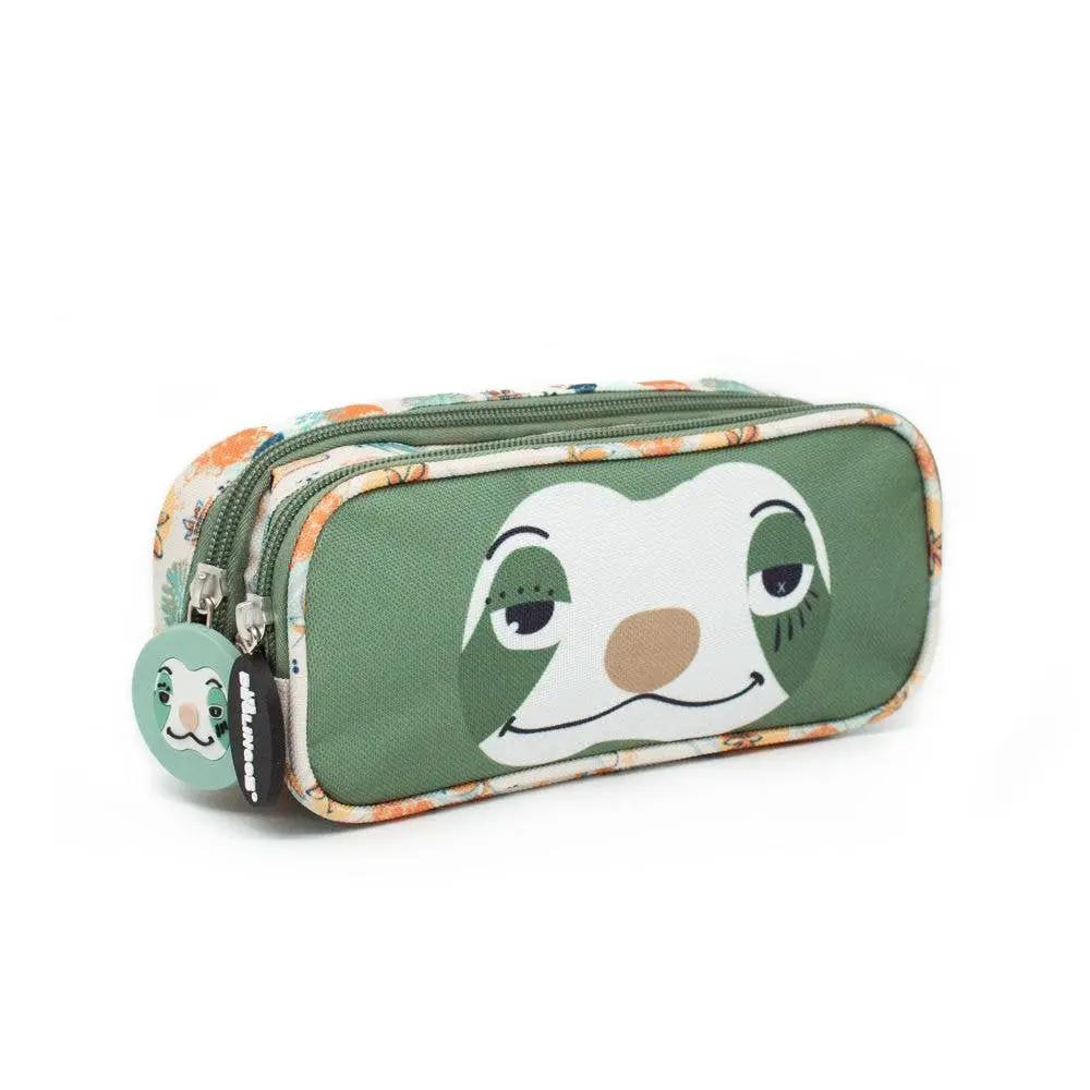 Trousse Visage D'animal à 2 Fermetures Éclair Chillos Le Paresseux - Les Déglingos, France by Les Déglingos, France