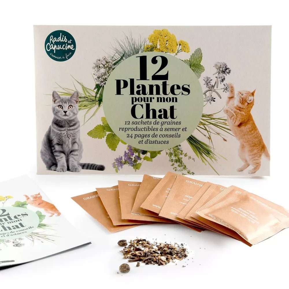 Enveloppe de 12 sachets - Pour mon chat - Radis et Capucine - myplayground