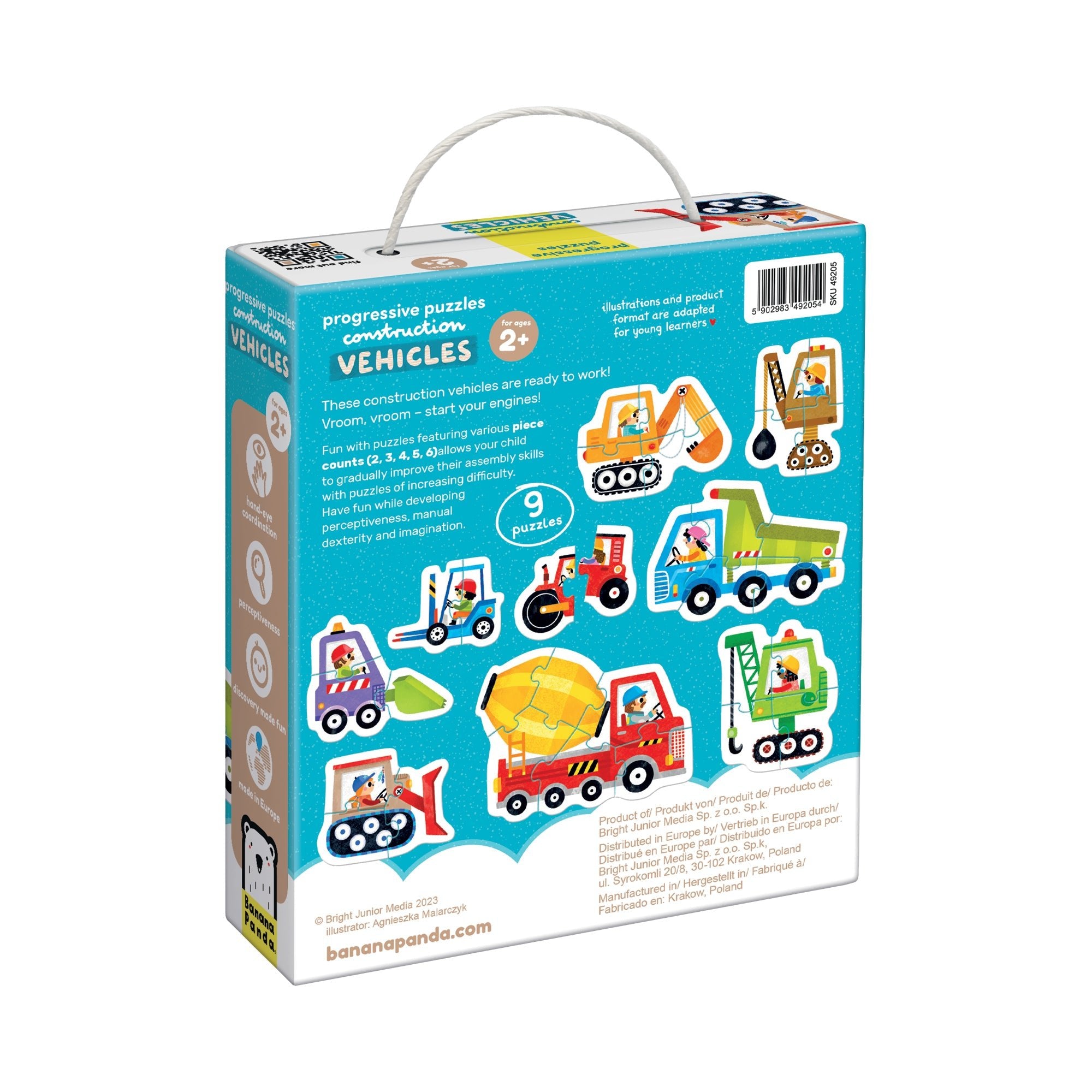 Puzzle Progressif Véhicules de Construction - Banana Panda - myplayground