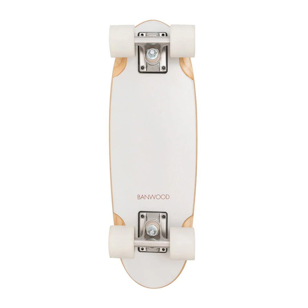Skateboard blanc – Planche cruiser en érable canadien pour enfant dès 3 ans – Banwood - myplayground