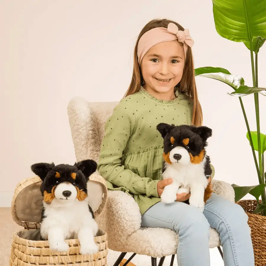 Border Collie tricolore assis 30 cm - peluche - peluche - Teddy Hermann by Teddy Hermann