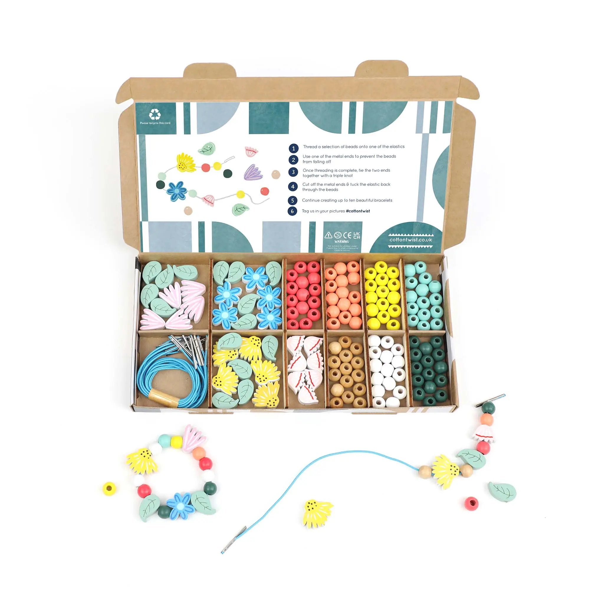 Kit de fabrication de bracelets de fleurs sauvages by Cotton Twist
