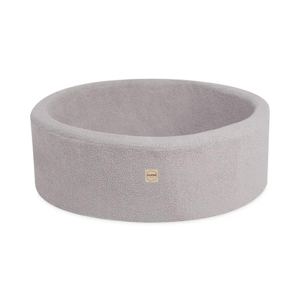 Piscine à balles - ronde 90x30 cm, agneau gris- Plush Nest - Misioo by Misioo