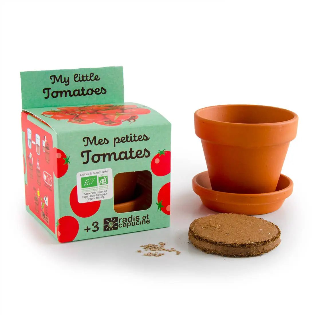 Plantes gourmandes - Tomates cerises bio - Kit créatif de jardinage Enfant by Radis Et Capucine
