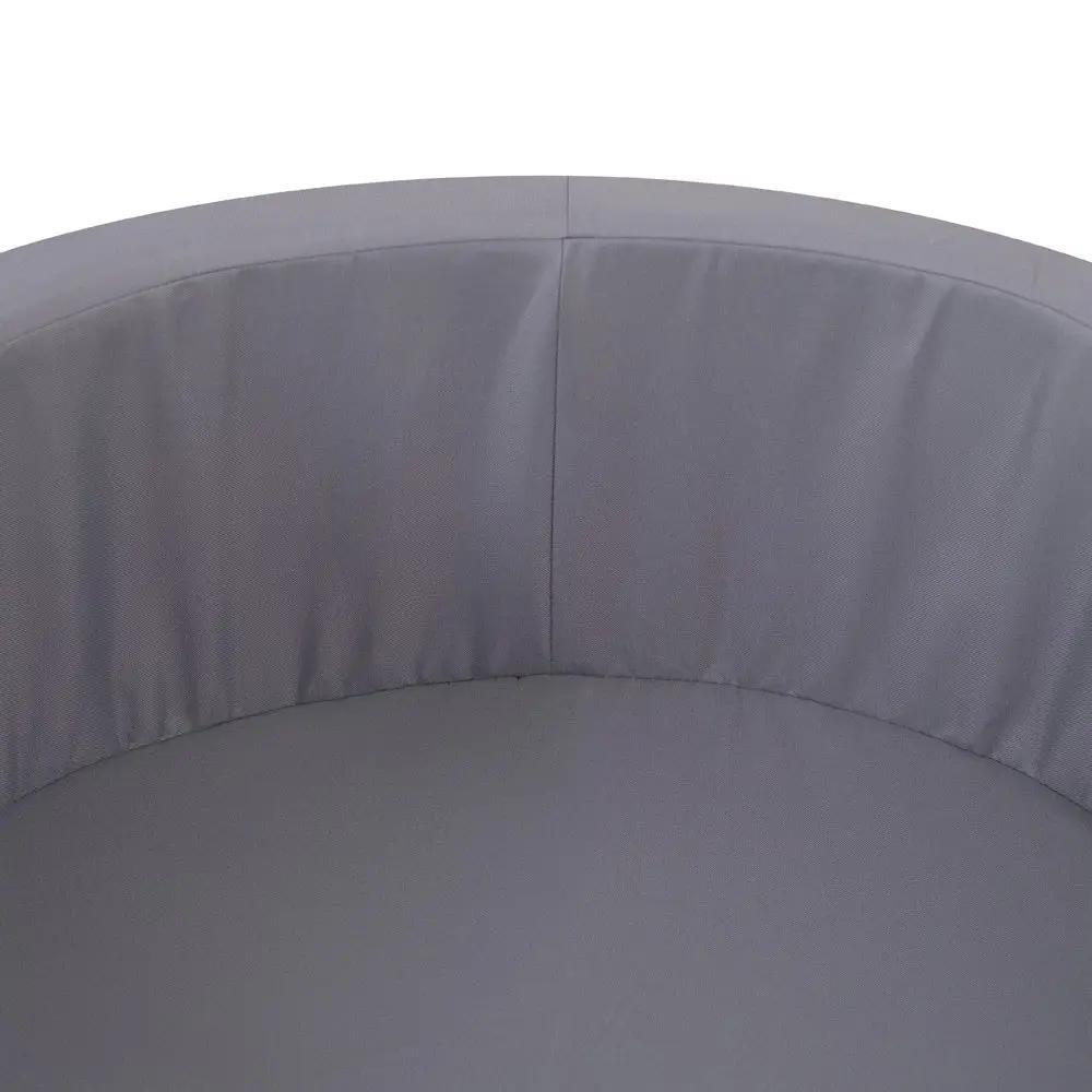 Piscine à balles extérieure - ronde 90x30 cm, grise imperméable ( 200 balles argent, bleu)– Plush Nest by Misioo
