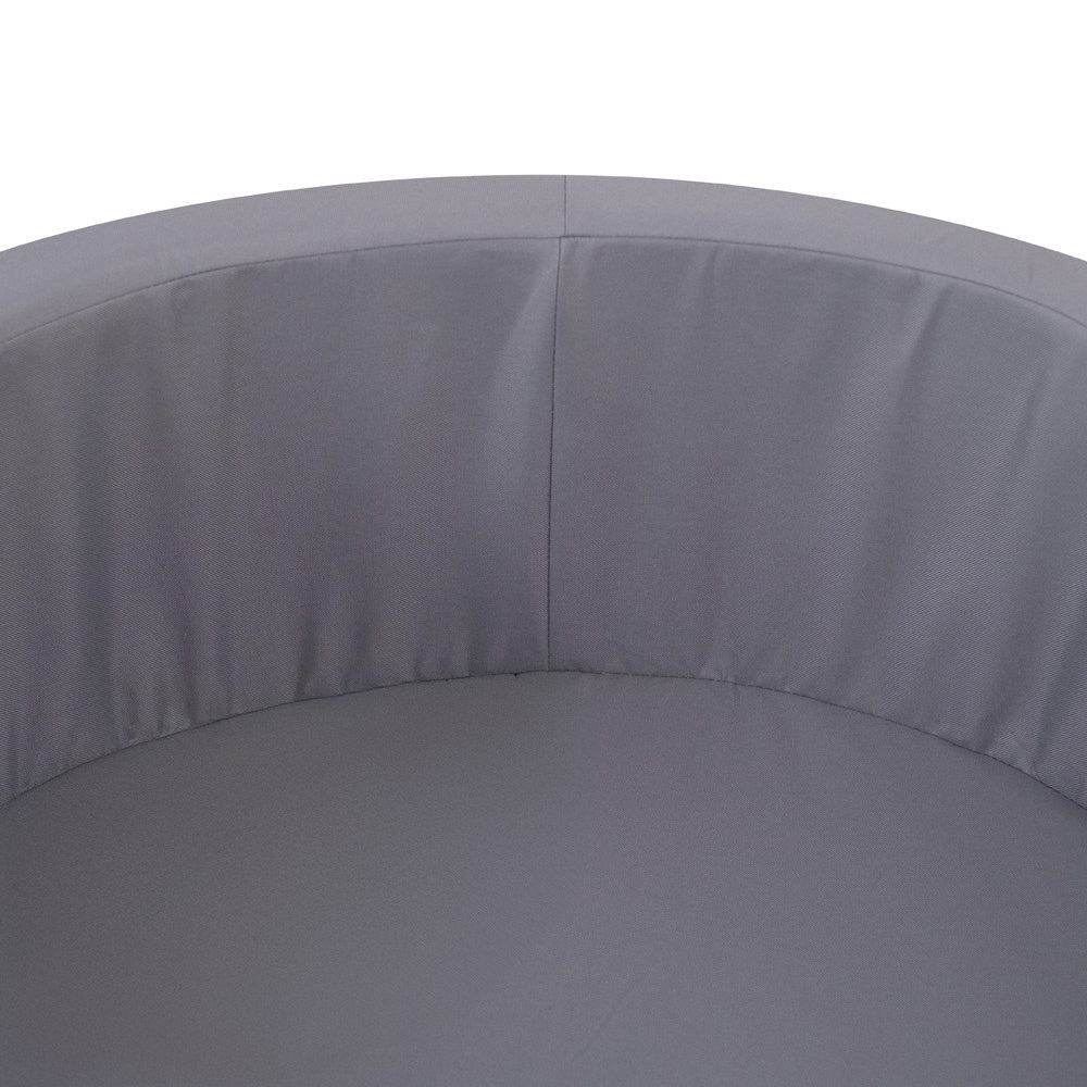 Piscine à balles extérieure - ronde 90x30 cm, grise imperméable ( 200 balles argent, bleu)– Plush Nest - myplayground