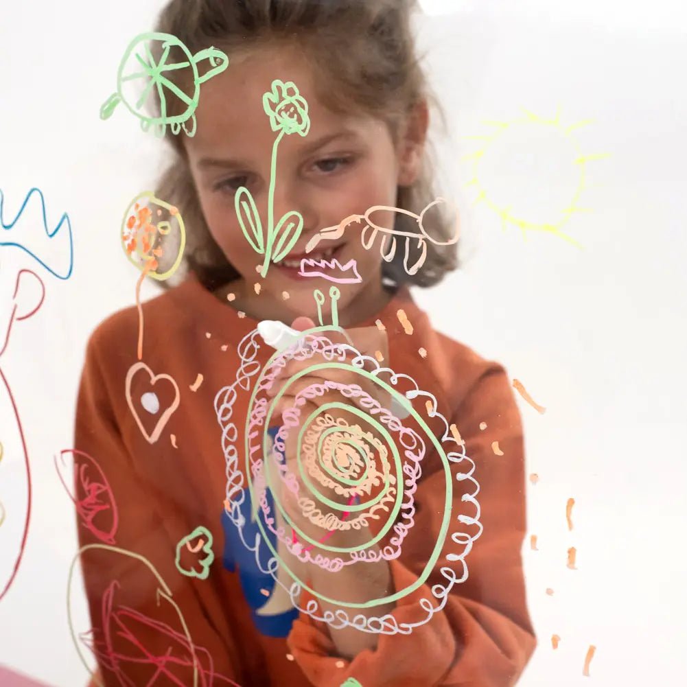 Boite 5 crayons de cire - Baignoire, vitres, miroir - SuperPetit - myplayground