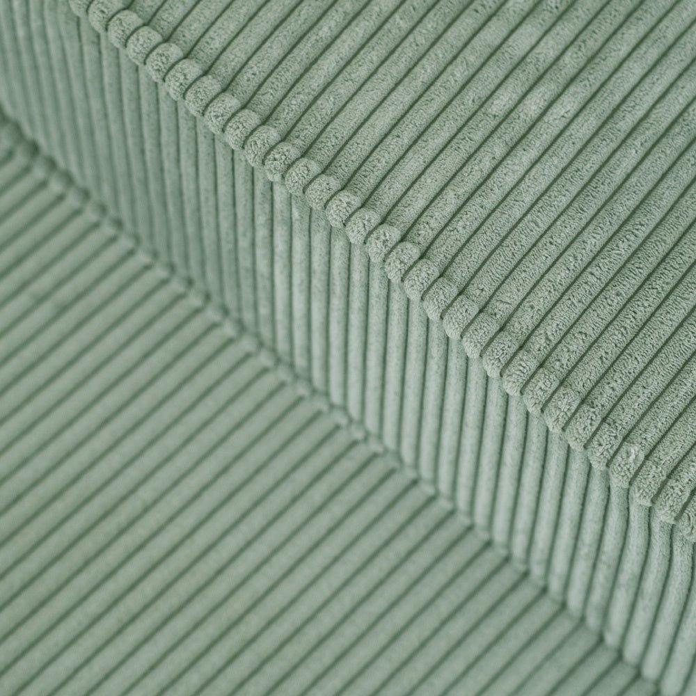 Chaise longue enfant, 150x60x25 cm, velours côtelé vert premium - Plush Nest - myplayground