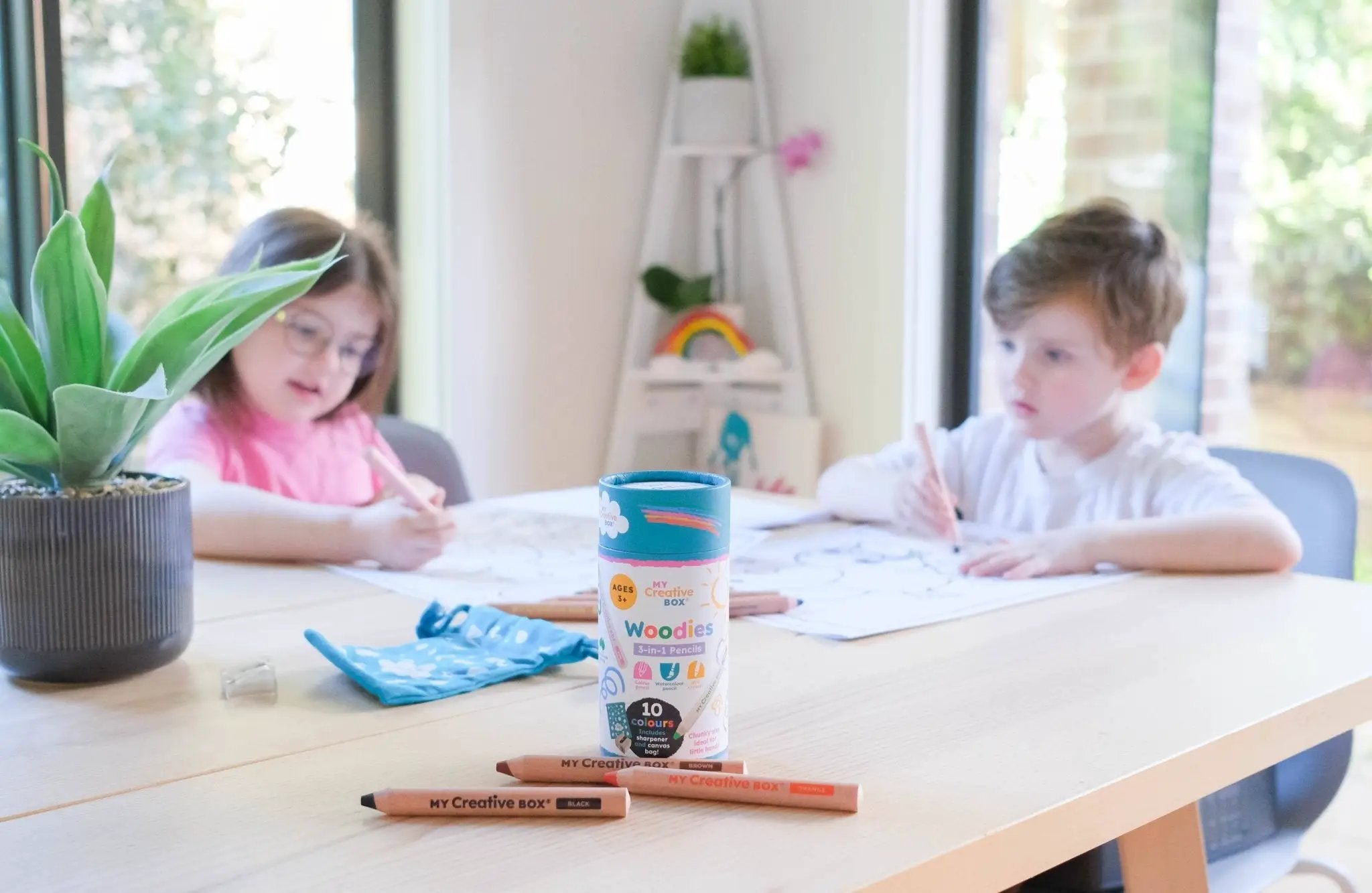 Crayons en bois 3 en 1 Woodies Lot de 10 - My Creative Box by My Creative Box