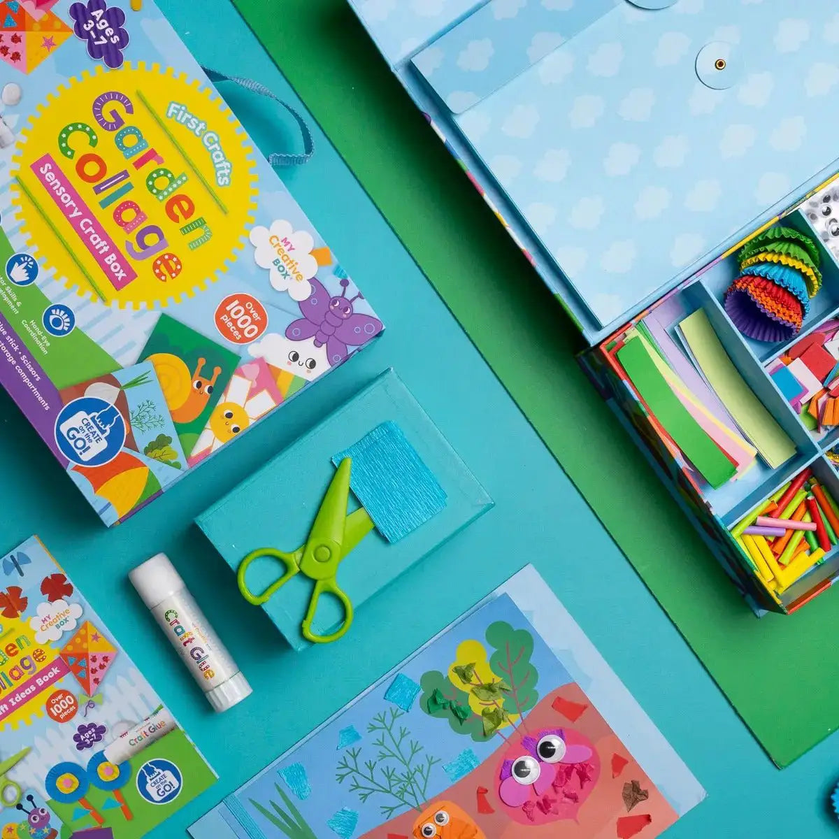 Boîte de bricolage sensorielle First Crafts Garden Collage - My Creative Box by My Creative Box