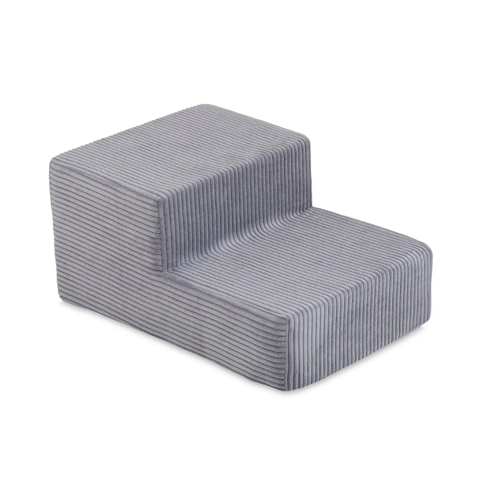 Mini terrain de jeu – Velours côtelé gris premium, bassin et 100 balles – Plush Nest by Misioo