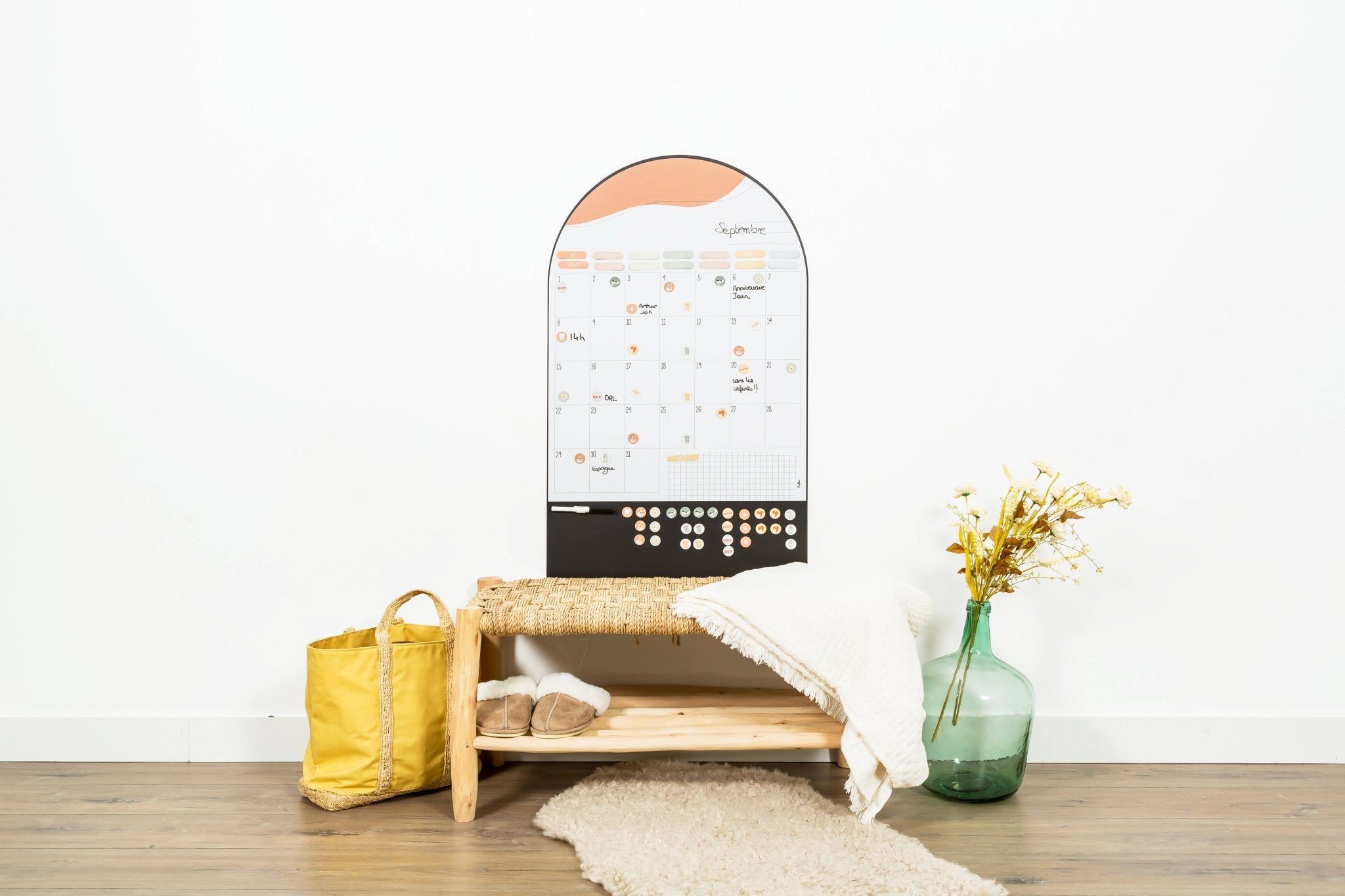 Calendrier mural mensuel magnétique - Le familial - myplayground
