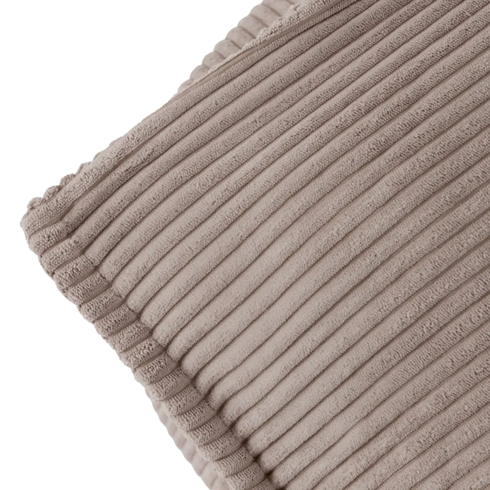 Fauteuil carré Puffy - 77x67x50, beige velours côtelé, pouf - Plush Nest by Misioo