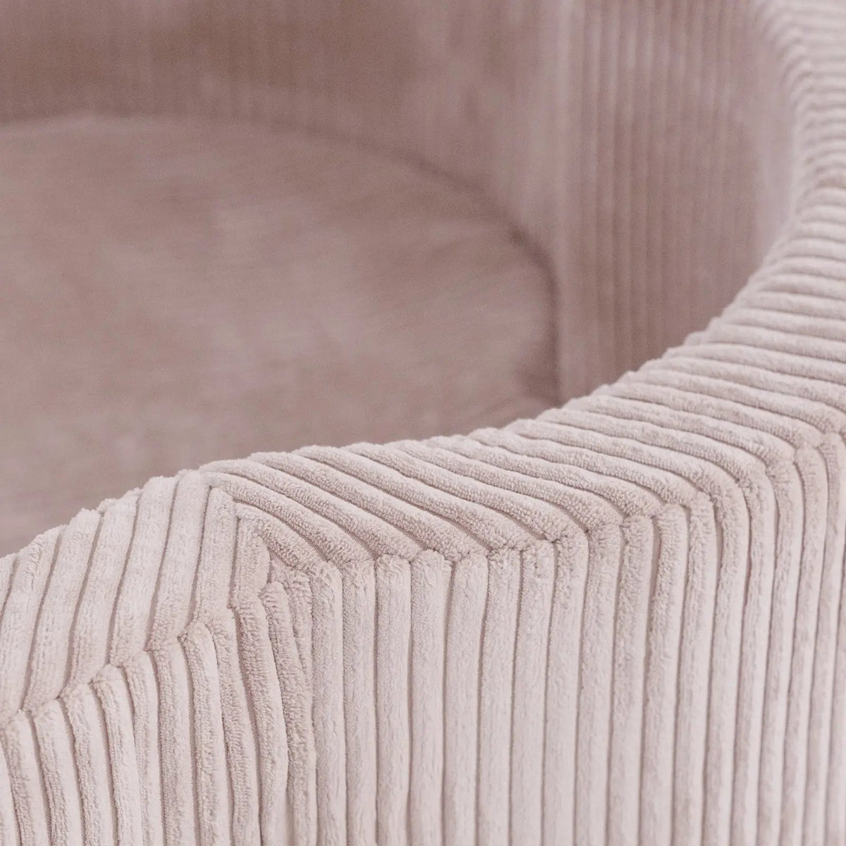 Piscine à balles - 95x30, rose clair, velours côtelé premium, Floral Fun Zone (+ 200 boules perle, perle rose clair, or) -Plush nest- Misioo by Misioo