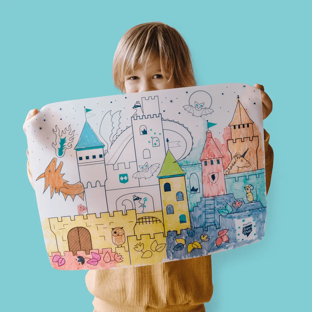 Jeu éducatif: Set de table en silicone CHATEAU -réutilisable by SuperPetit