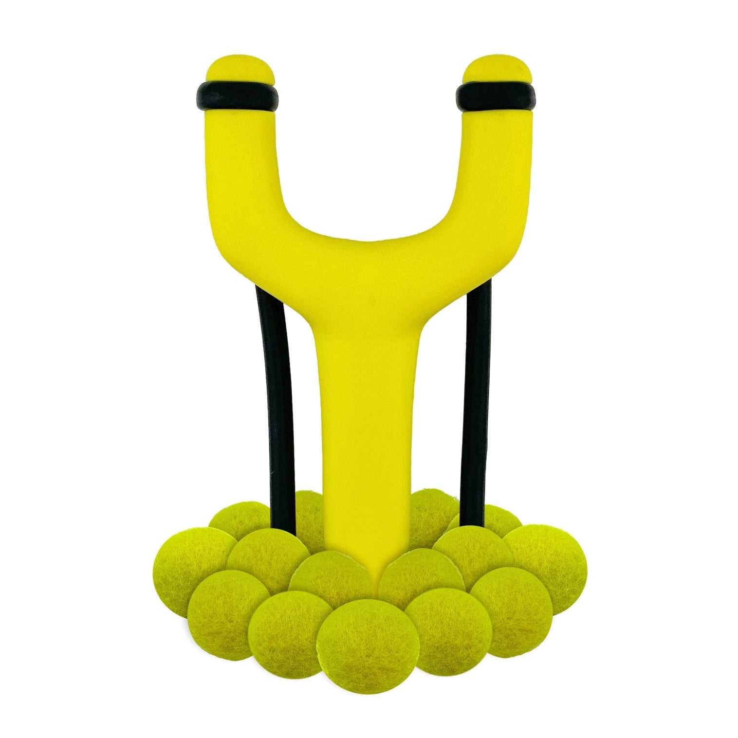 Lance - pierres Trouble Maker jaune fluo + munitions en feutre - Jeu de motricité pour enfant ( 5 ans et + ) - myplayground