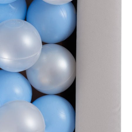 Piscine à balles Carrée - 130x130x50 cm, Gris Clair, Active - Plush Nest - myplayground