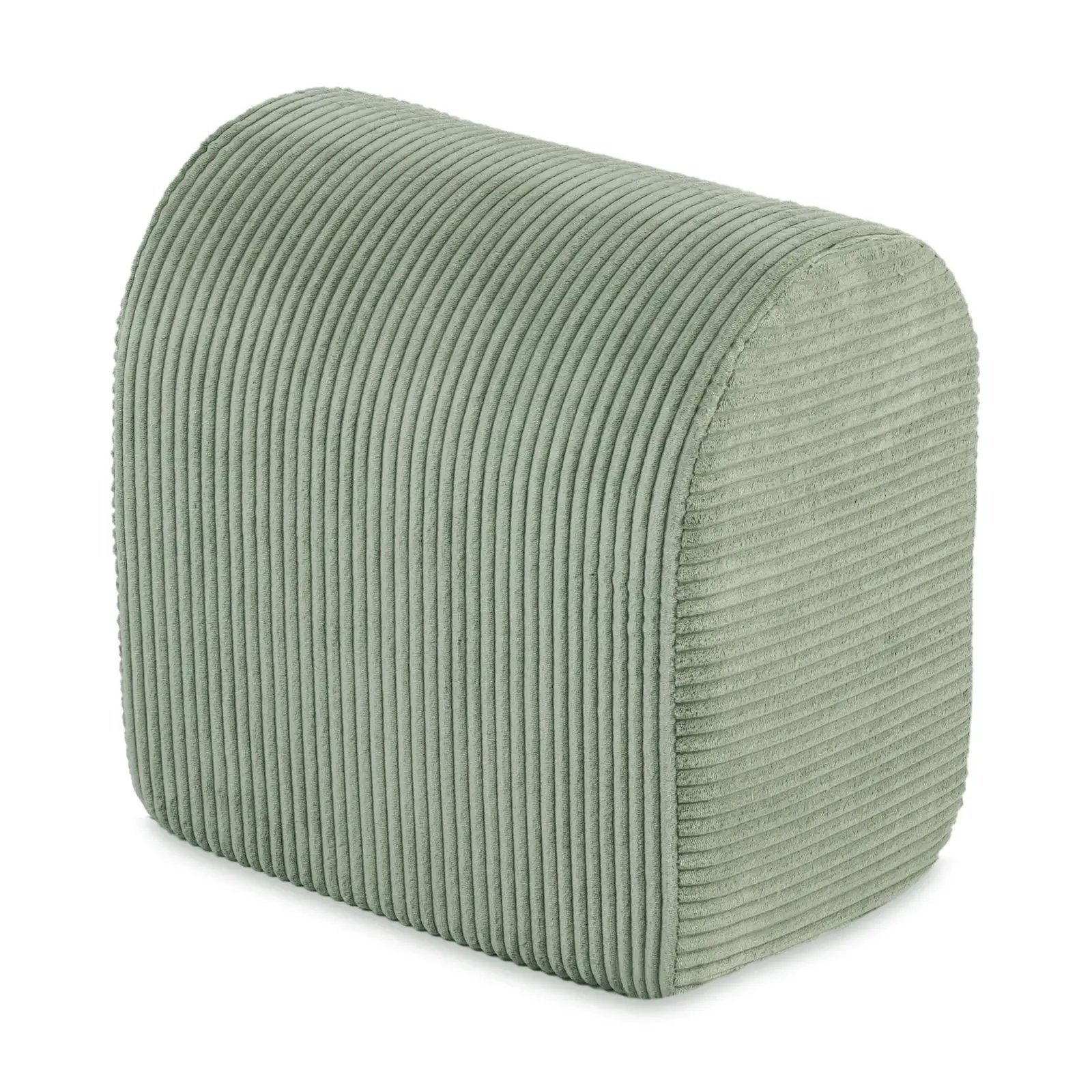 Mini terrain de jeu – Velours côtelé vert premium, bassin et 100 balles (perle et argent) – Plush Nest by Misioo