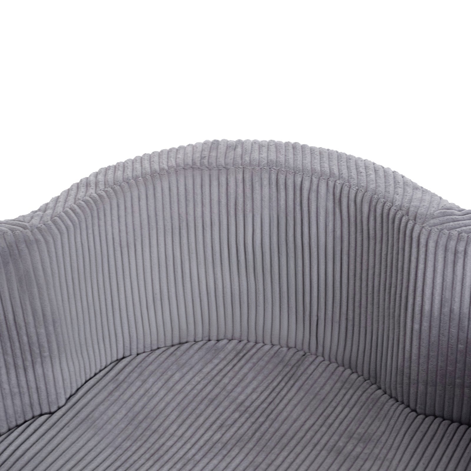 Piscine à balles - 95x30, gris, velours côtelé premium, Floral Fun Zone (+ 200 boules perle, argent, bleu clair) - Plush nest - Misioo - myplayground