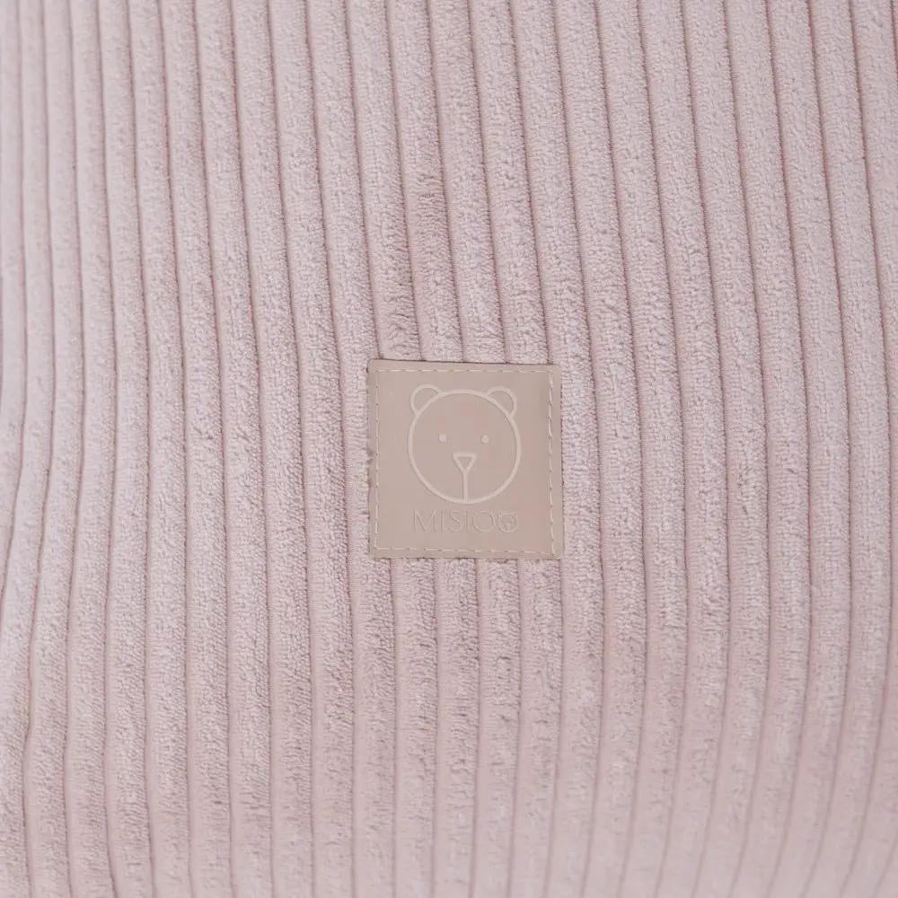 Pouf sac 120x80 cm- pouf en velours côtelé rose clair premium - Plush Nest by Misioo