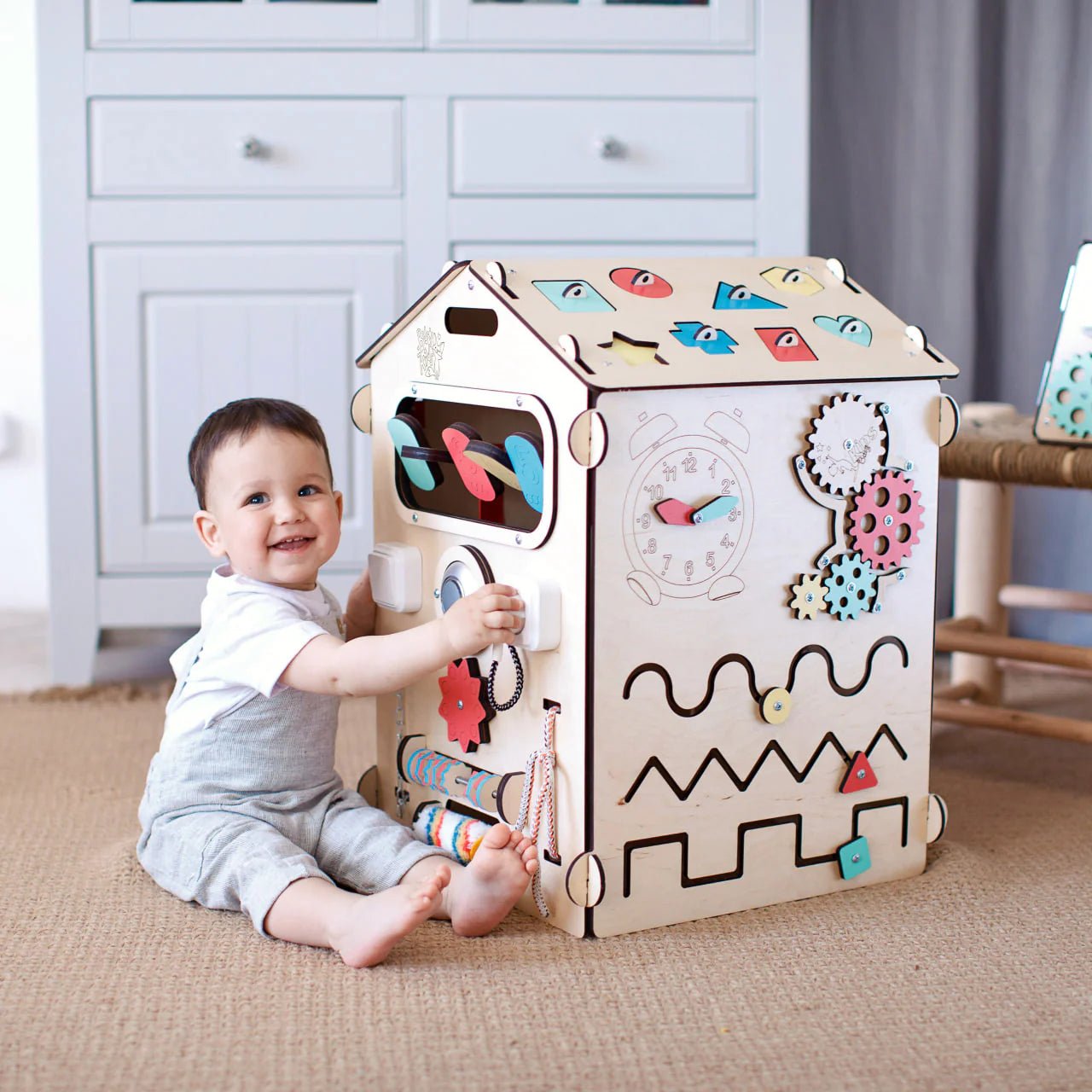 Maisonnette Éducative - Bois Natura, 12 à 18 mois - BusyKids - myplayground