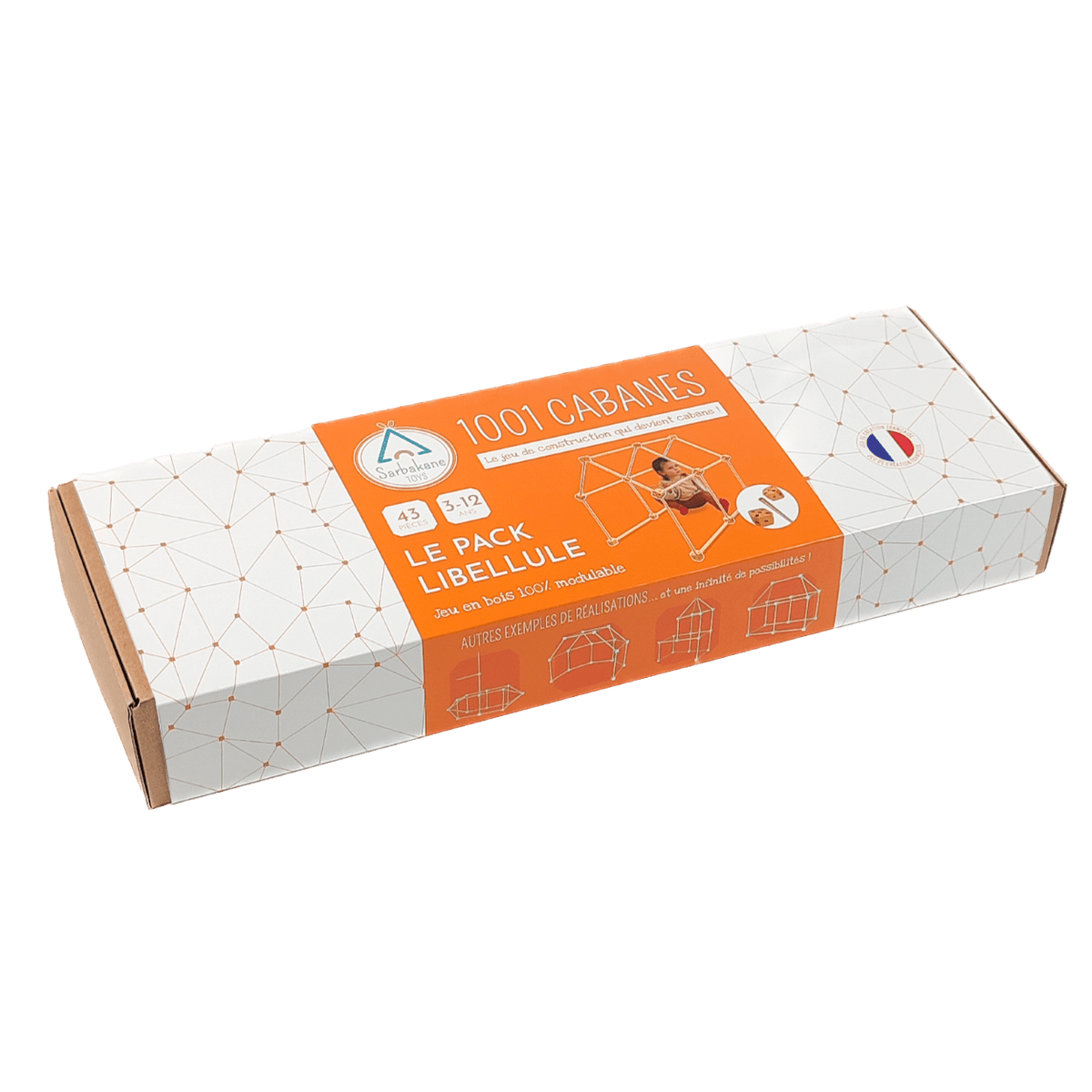 1001 Cabanes – Pack Libellule – 43 pièces avec toiles en tissu by SARBAKANE