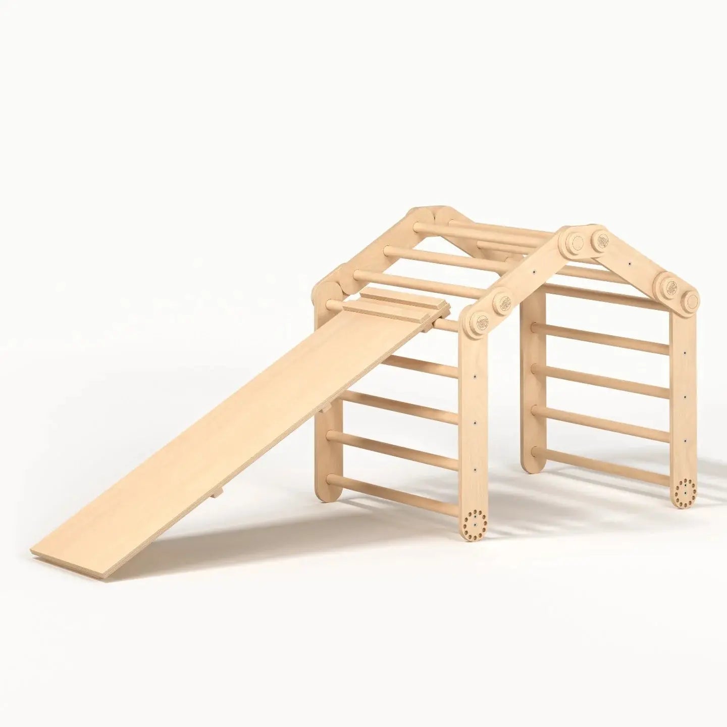 Ensemble d’escalade (set M avec planche) - bois brut (non verni), 18 à 24 mois - BusyKids by BusyKids