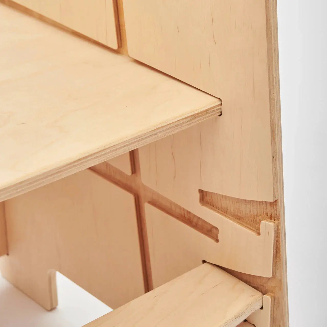 Tour Ajustable d’Apprentissage 3-en-1 - bois brut (non verni), 18 à 24 mois - BusyKids by BusyKids
