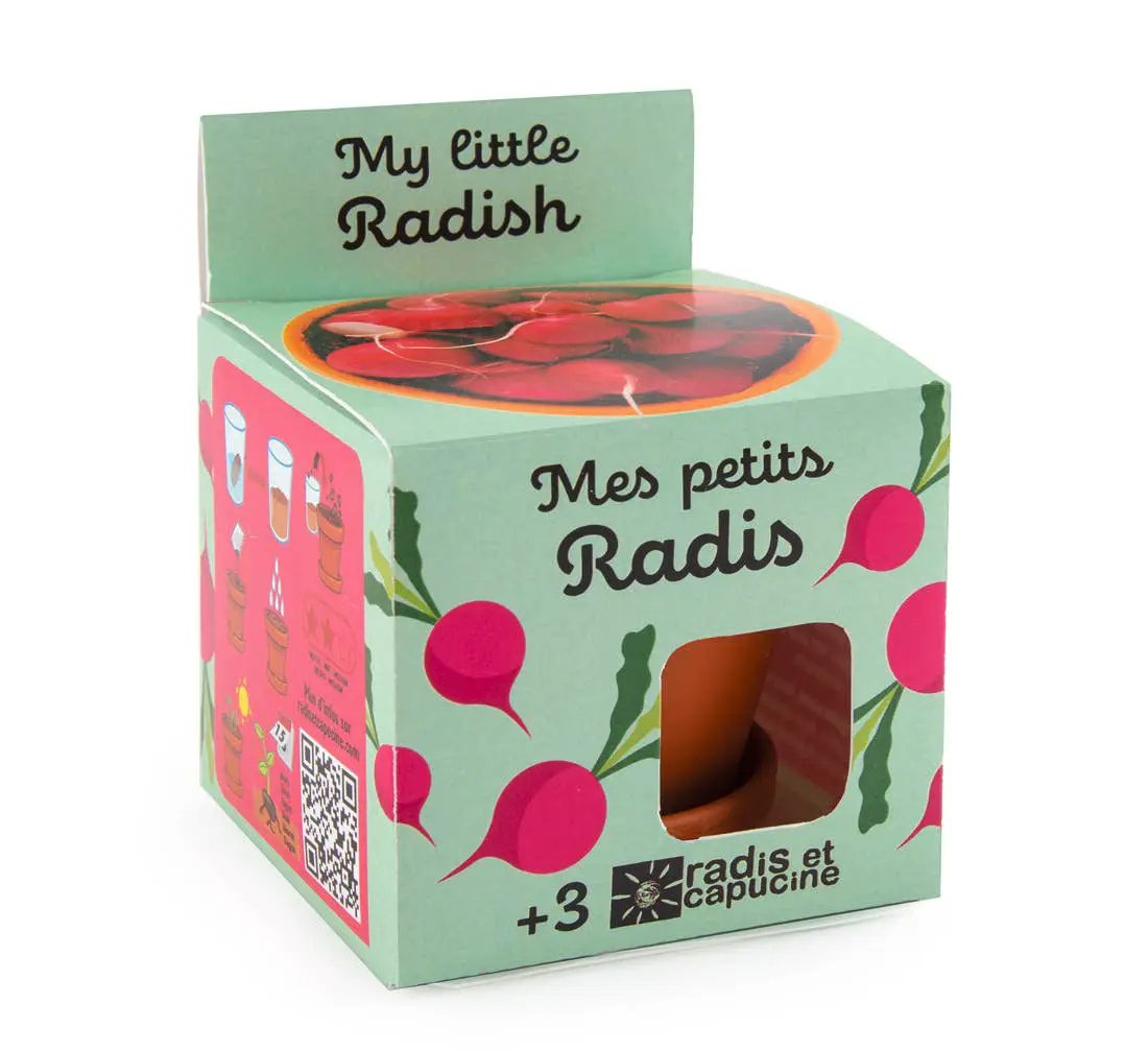 Plantes gourmandes - Radis bio - Kit créatif de jardinage Enfant by Radis Et Capucine