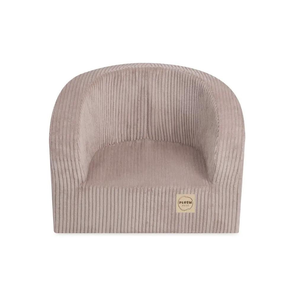 Fauteuil - beige velours côtelé premium, fauteuil enfant - Plush Nest by Misioo