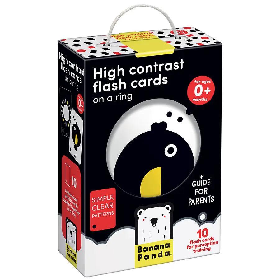 Cartes Flash à Contraste Élevé (0 mois +) - Sur Anneau - Banana Panda by Banana Panda