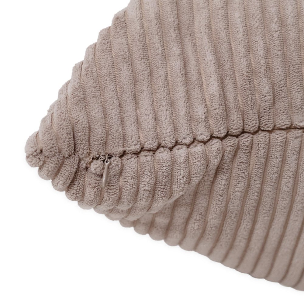 Pouf sac 120x80 cm - pouf en velours côtelé beige premium - Plush Nest - myplayground