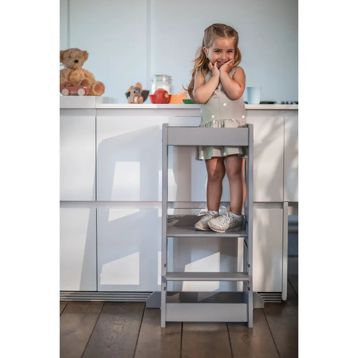 tiSsi® learning tower FELIX beech STORMY GRAY by tiSsi ® Familie beginnt mit uns™