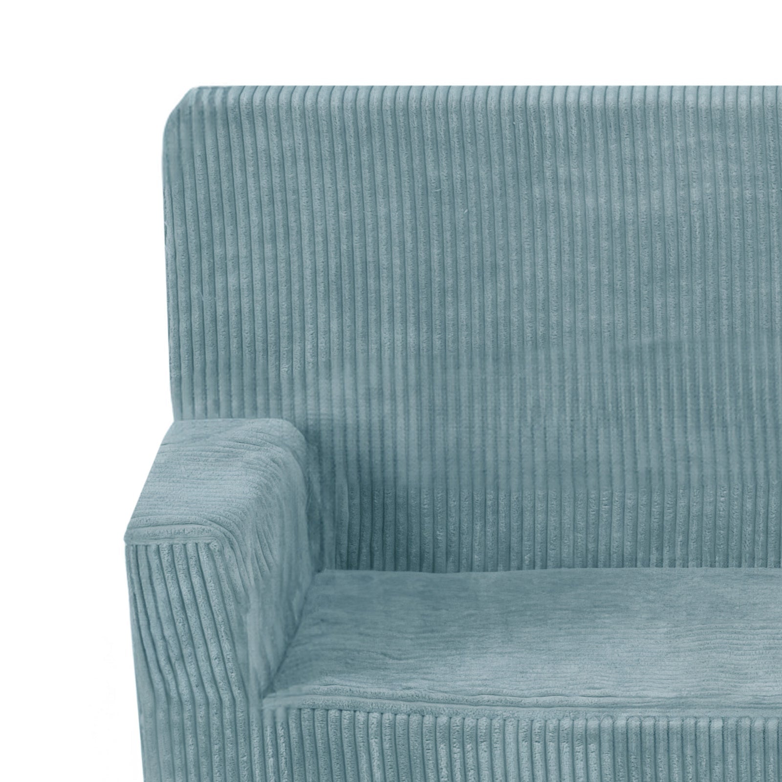 Canapé Foldie avec accoudoirs - Velours côtelé bleu premium - PLUSH NEST by Misioo