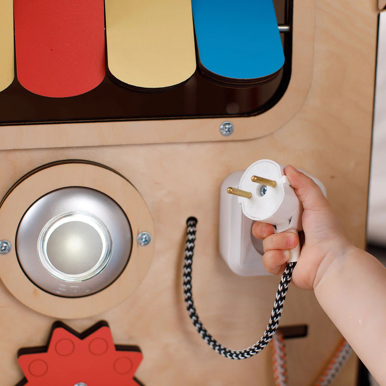 Ensemble Maisonnette Natura et Cube Interactif - Bois Natura - 12 à 18 mois - BusyKids - myplayground