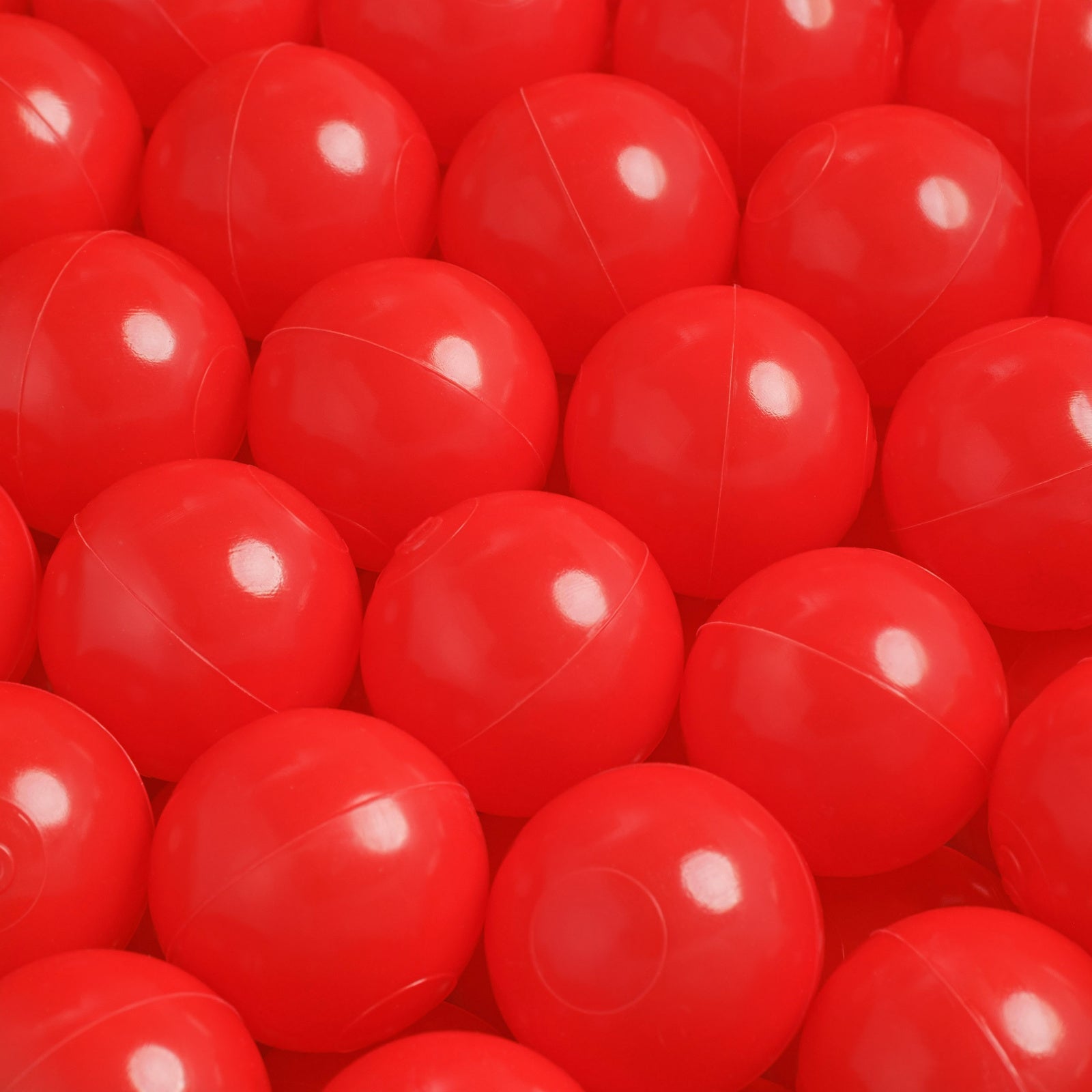 Piscine à balles - ronde 90x30 cm, gris clair, coton (+ 200 boules bleu, jaune, rouge, vert) - Plush Nest - Misioo - myplayground